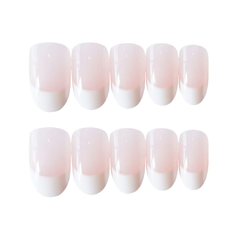 KRIS JENNER OVAL FRENCH NAILS