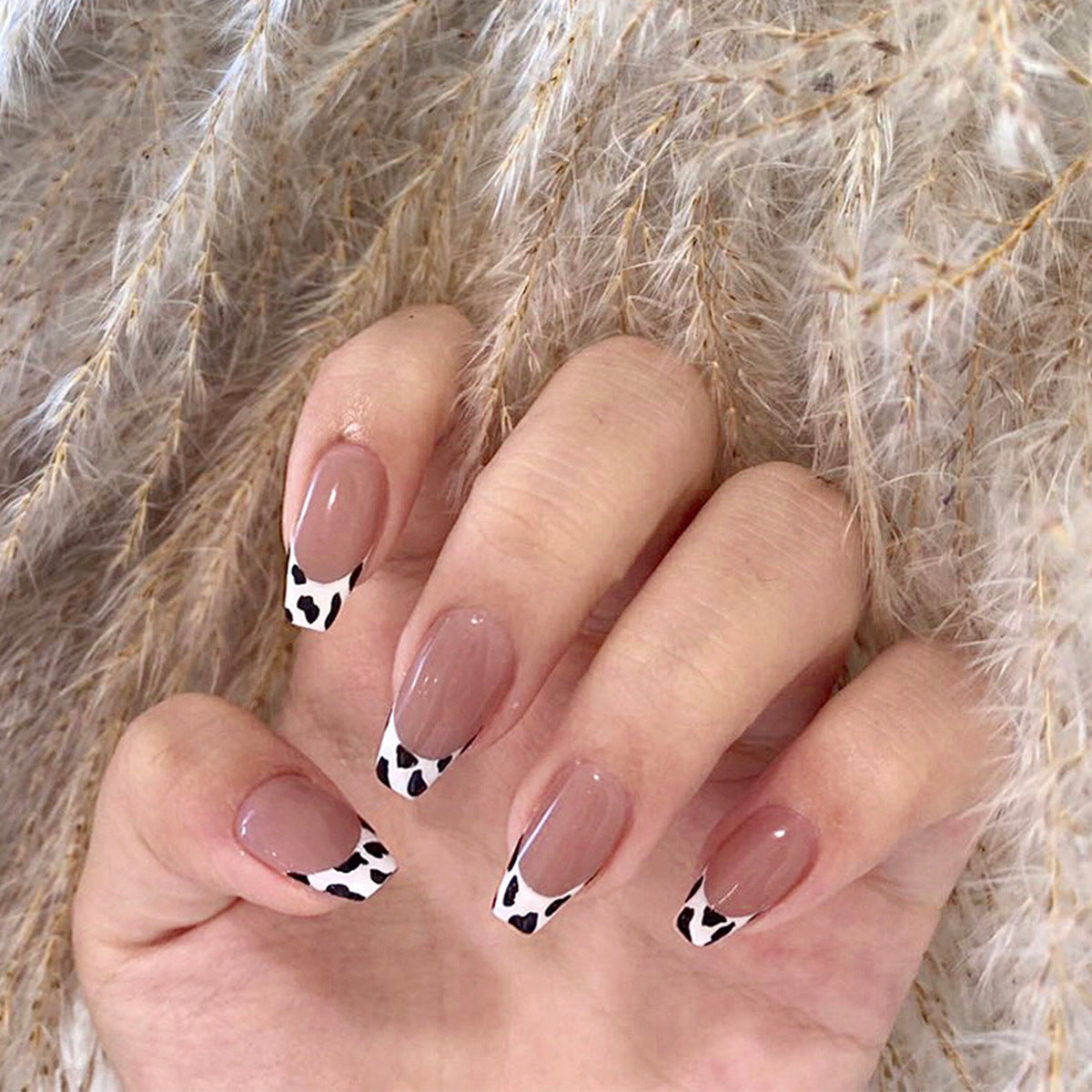 Cow Print Nails