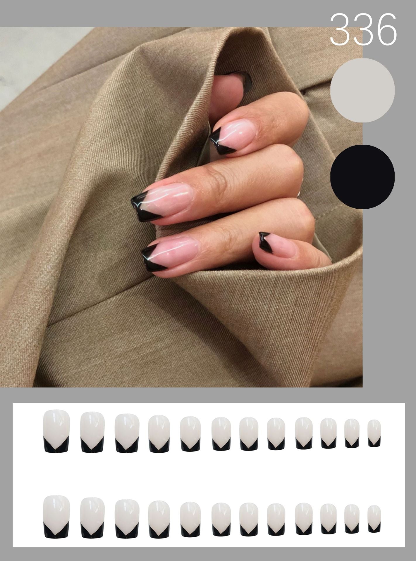 Black French Nails