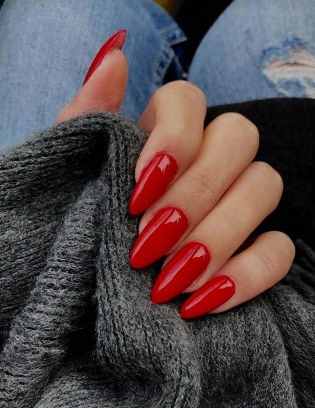 CHERRY GLOSS Super Glossy Cherry Red Nails