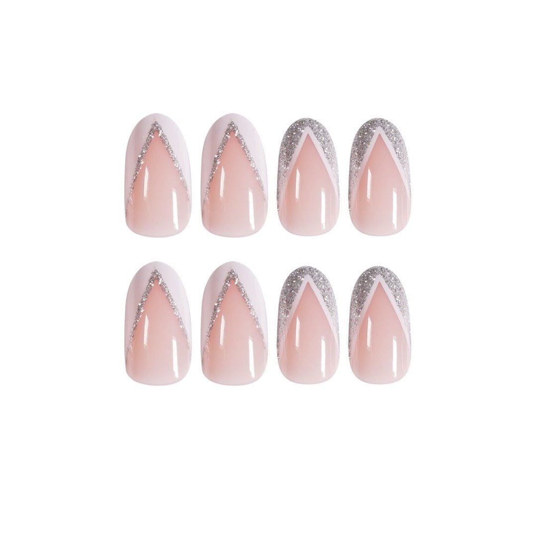 SHORT OVAL FRENCH WITH SILVER DETAILING