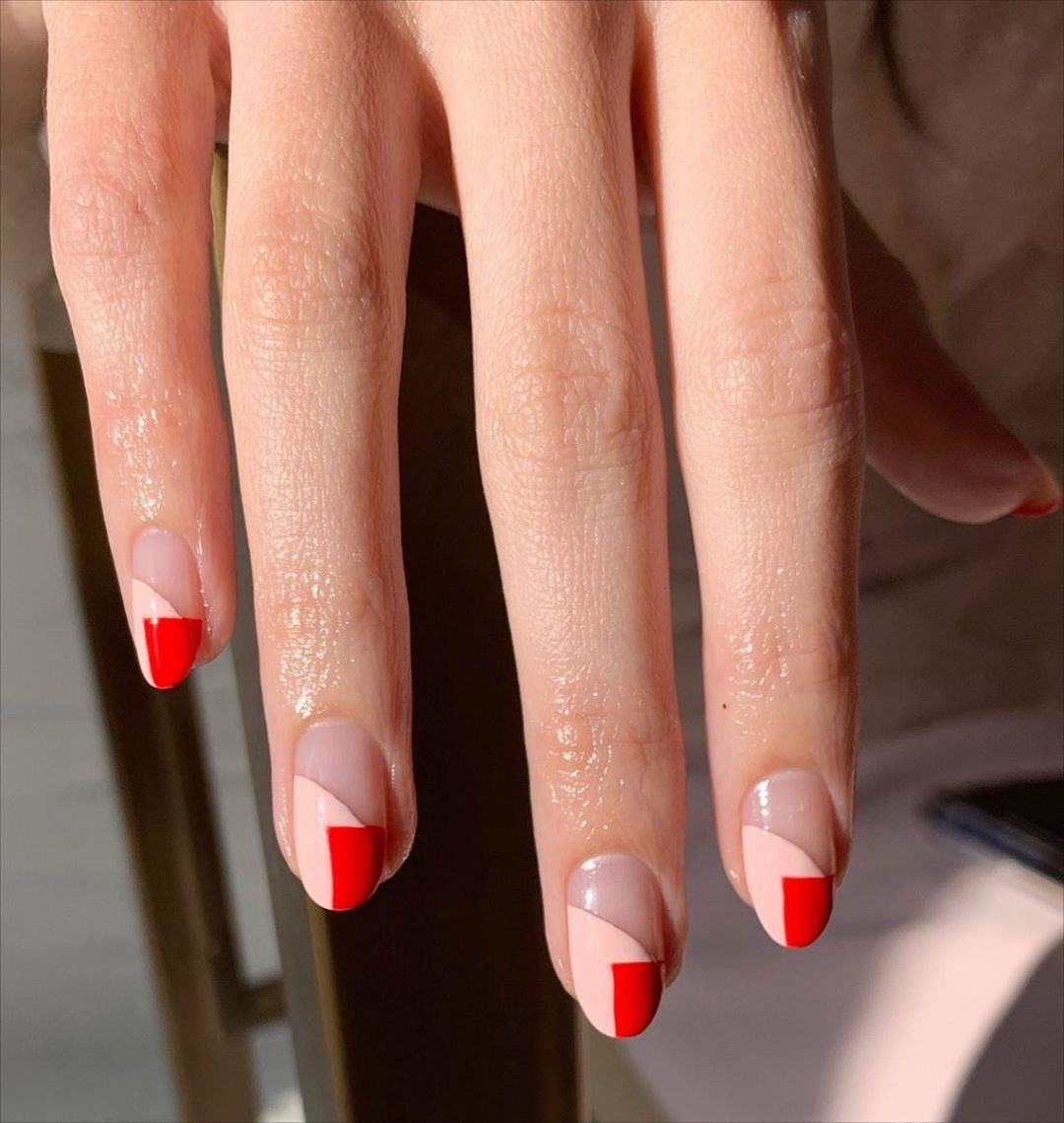 Red Abstract Nails