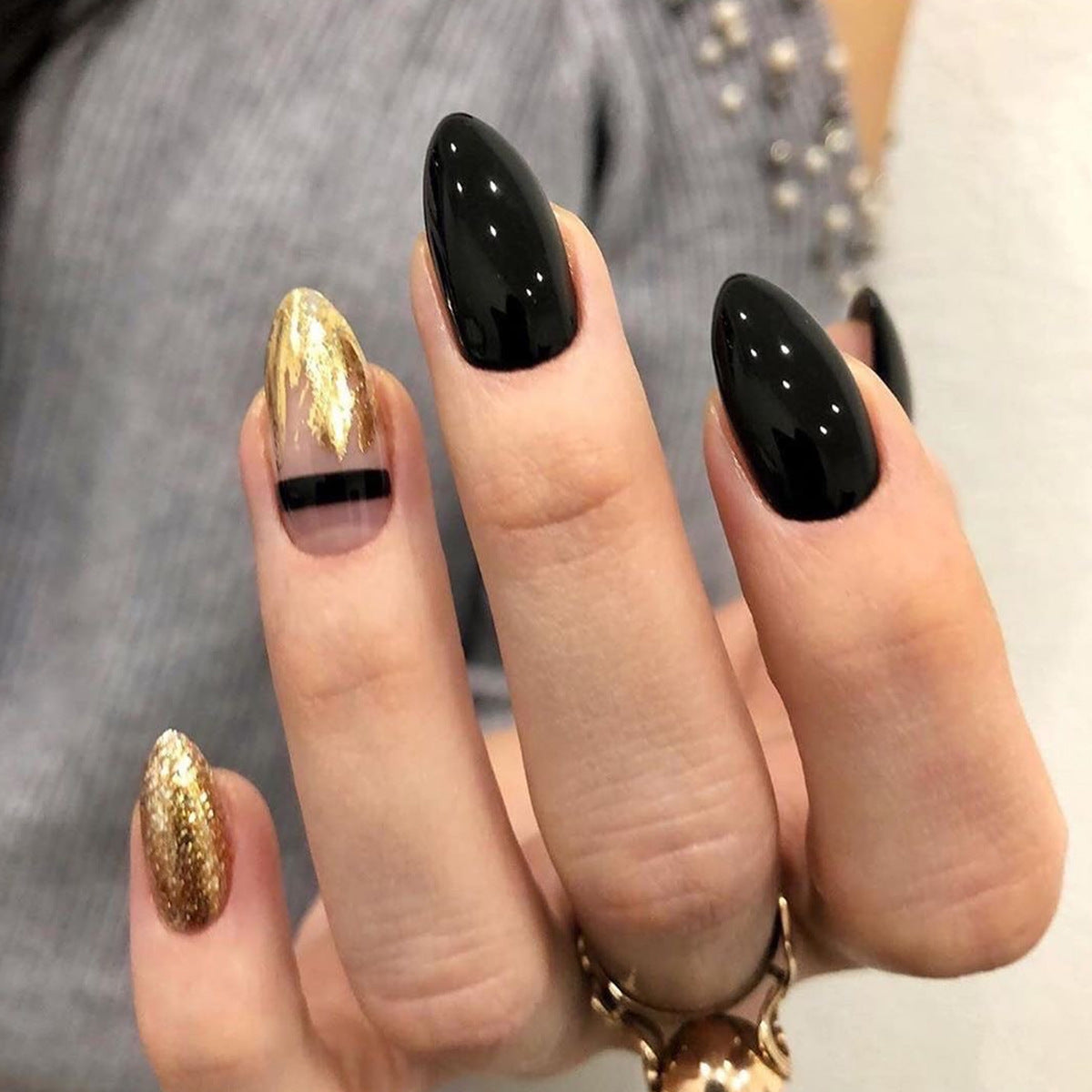 Black and Gold Ombre