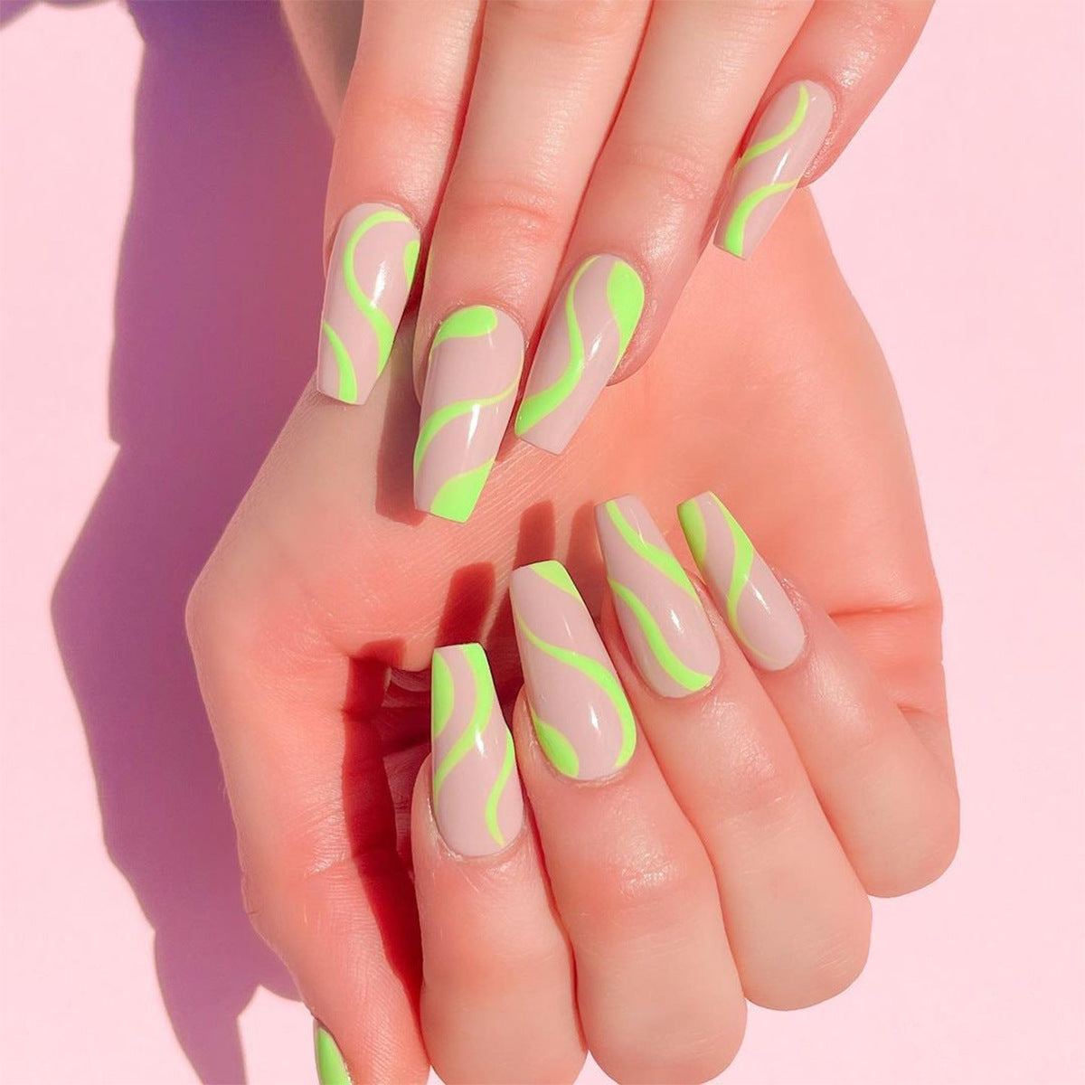 Lemon Abstract nails