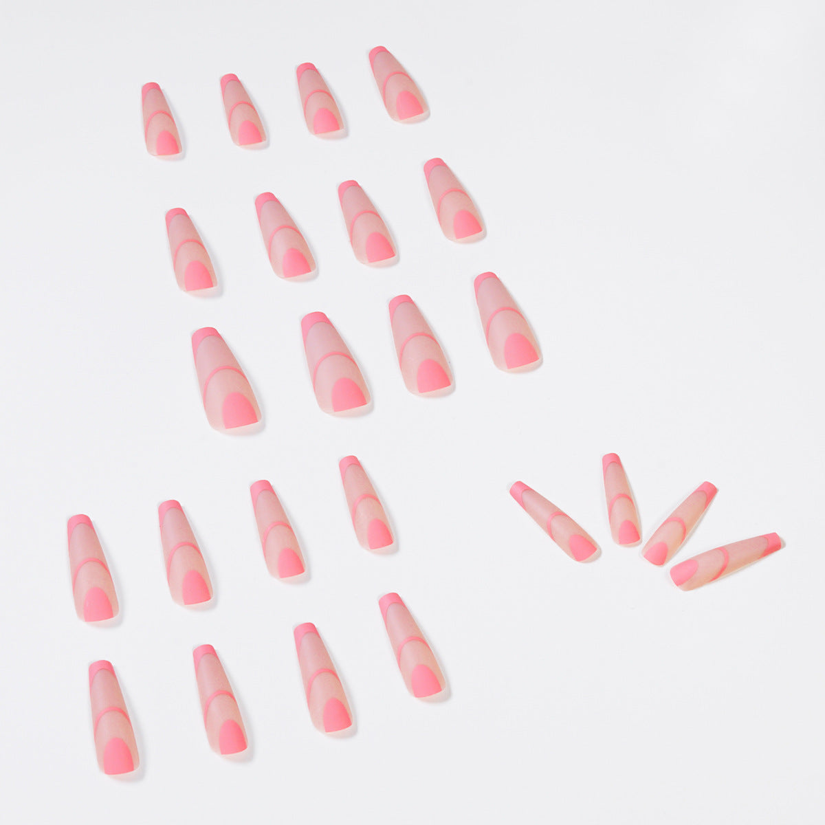 Neon Pink Coffin Nails