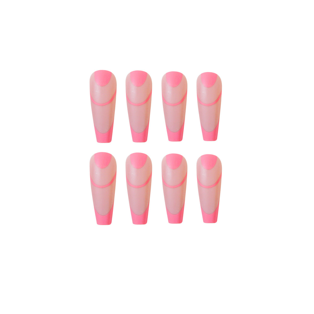 Neon Pink Coffin Nails